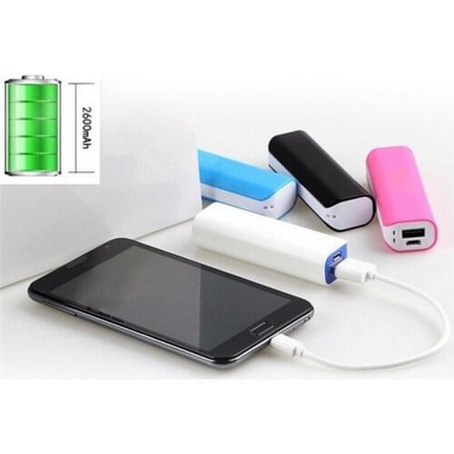 Portable USB Power Bank Box DIY Case Travel External Backup Battery Charger Power Bank Case For Mobile Phones (No Battery)