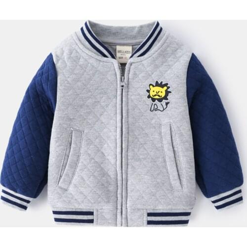 Boys Casual Jackets Autumn Winter New Child Cotton Splicing Coats 2-7 Years Baby Boys Fashion Korean Zipper Jacket Kids Clothing