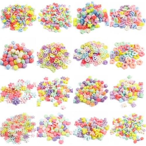 Mixed Colors Acrylic Perforation Beads For Art Scrapbooking Decoration DIY Jewelry Making Earrings Necklace Bracelet Accessories