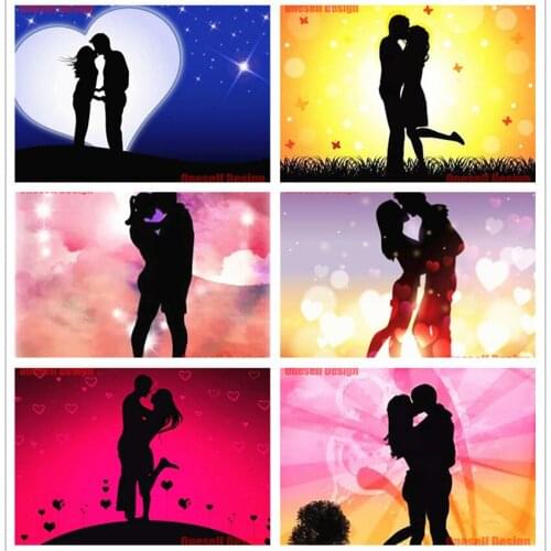 Rhinestone pictures heart couple 5d diamond painting full square lover diy diamond embroidery full set heart 5d diamond art kit