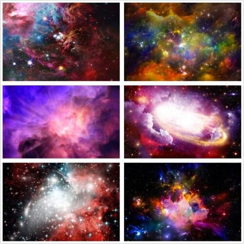 Space Planet Photography Background Galaxy Nebula Universe Studio Stage Show Live Decor Boys Birthday Baby Shower Photo Backdrop
