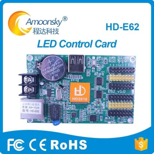 HD-E62 huidu led display control card for p20 led display rs232 led signs on sale