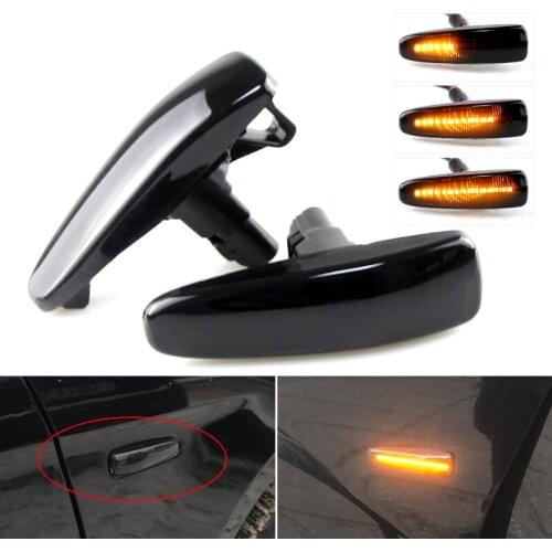 LED Car Dynamic Turn Signal Light Side Marker Lamp Blinker Amber FOR Mitsubishi Lancer / Evolution X 2008-2018 (Evo X)