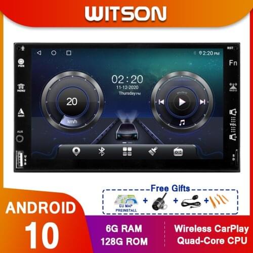 WITSON 7“ FULL HD TOUCH SCREEN Android 10.0 Octa-Core Car GPS Multimedia Navigation for For Universal front panel size