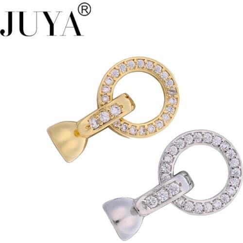 2021 New DIY Fastener Clasps Connectors For Bracelets Jewelry Making Cubic Zirconia Hooks Handmade Jewelry Findings Accessories