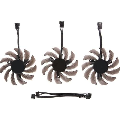 1/3PCS 75mm T128010SU 4Pin Cooler Fan for Gigabyte AORUS GTX 1060 1070 1080 Card