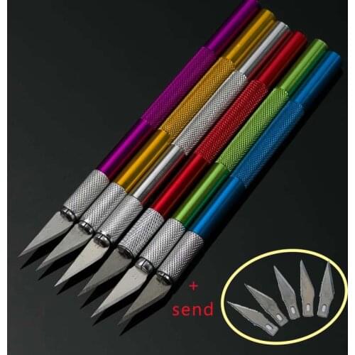 1 PCS Sculpture Knife and 6 Blades Engraving Craft knives /Non-slip Metal Scalpel /Hand Tool Set Cutter Carving Repairing Tools