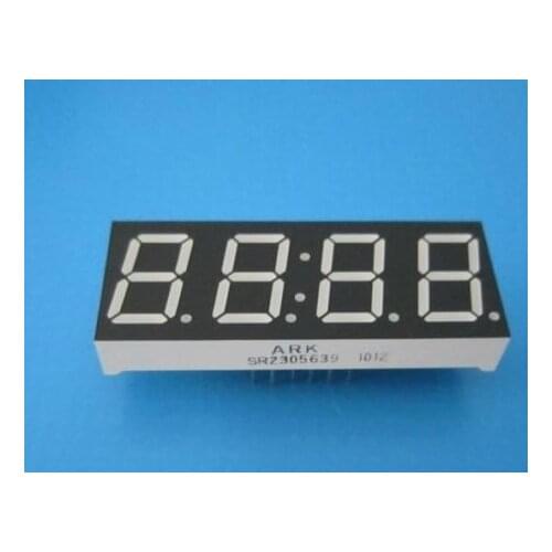 2PCS 0.56" 4 Digit Super Red LED Display Common Anode with Time Display 12 Pins