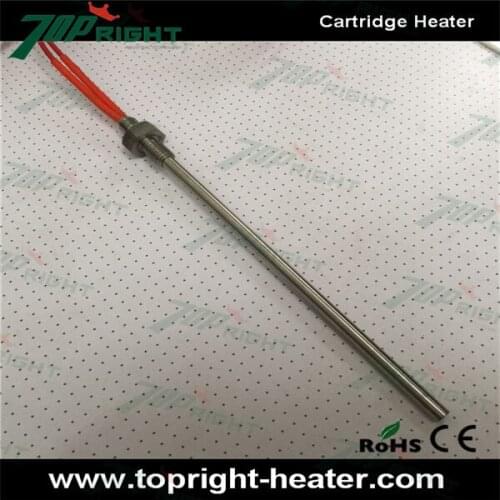 240V Cartridge Heater 700W Industrial Tube Heating Element with 45" wire