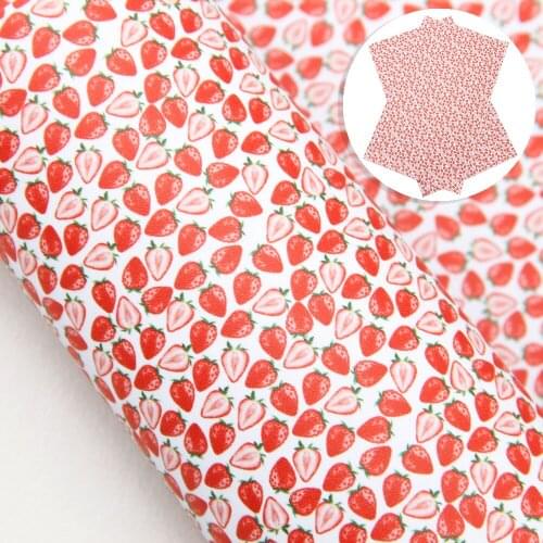 David accessories 20*33cm Fruit Flower Synthetic Leather Patchwork For Hair Bow Handbags Handmade Materials DIY,1Yc10508