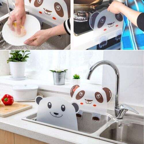 Anti Splash Water Baffle Board Water Guard Splatter Kitchen Sucker Sink Tool Cute Panda SCIE999