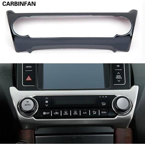Stainless steel car air condtioner panel trims cover for toyota land cruiser prado 2010 2011 2012 2013 2014 2015 2016 2017