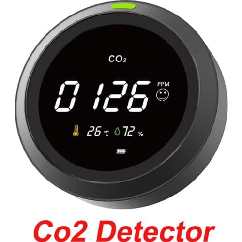 CO2 Gas Detector with Temperature Humidity Clock co2 meter air quality monitor detector de gas analyzer indoor CO2 Sensor
