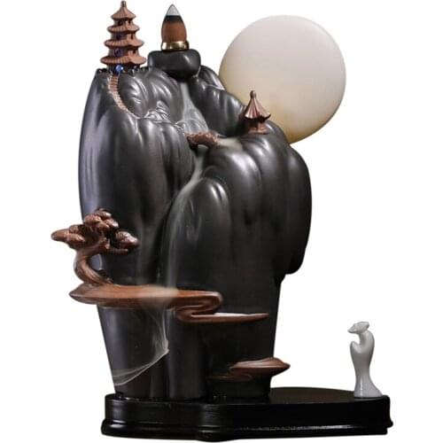 Chinese Incense Burner Ornaments Home Office Study Indoor Sandalwood Agilawood Incense Watching Smoke Living Room Decoration