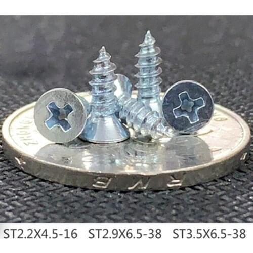 M2.2 Countersunk head Screw GB846 Phillips Screws Self-tapping Bolts Galvanized 4.5-16mm Length