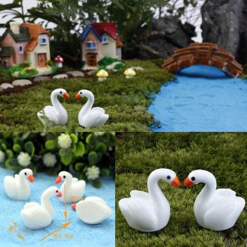 Little White Goose Aquarium Decorations Resin Artificial Fish Tank Ornament Landscape Decor 5pcs Fish Ornaments