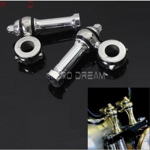 Motorcycle 25mm 1 inch Handlebar Risers 1'' Spear Dog Bone Handle Bars Clamp Risers for Harley Chopper Bobber