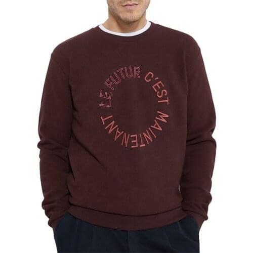 Custom high quality crew neck embroidery men oversized sweatshirt
