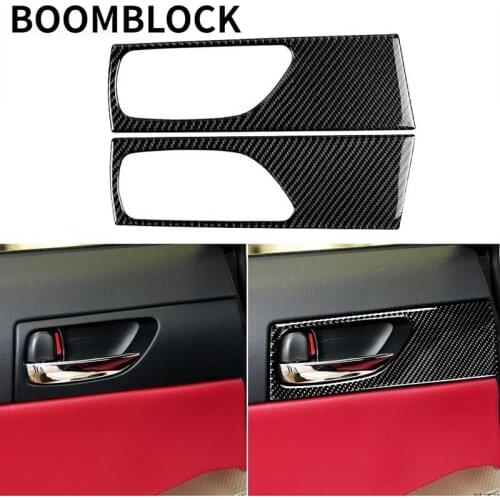 Car Interior Rear Door Handle Trim Bowl Frame Cover Carbon Fiber Sticker Accessories For Lexus IS250 2014 2015 2016 2017 2018