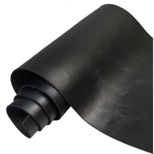 Natural Black Cow Hide Leather First Layer Crazy Horse Leather Genuine Leather Piece Material for DIY Leather Craft