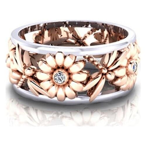 Engagement Rings Luxury Brand Rose Gold Ring Women Rings For Women Promise Ring Love Ring Girls Rings Women Jewelry Ring Size 5