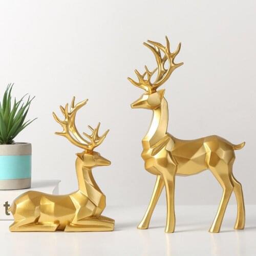 Wholesale Origami Elk Ornaments Figurines Home Decoration Crafts Creative Housewarming Gifts Bookcase Living Room Furnishings