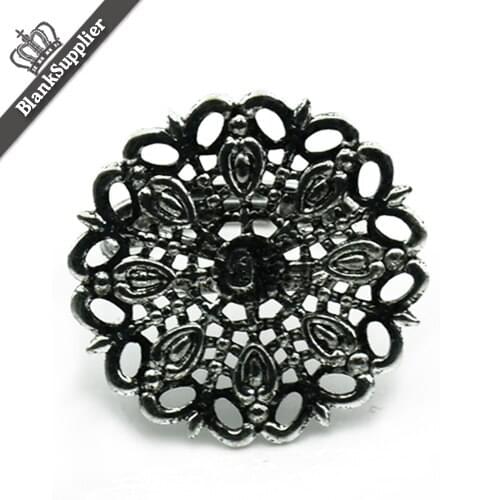 Vintage handmade materials copper antique silver peacock ring care haneda