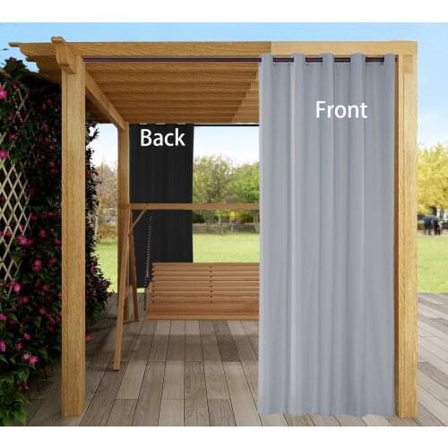 Outdoor Curtains Waterproof Sunlight Blackout Curtain for Patio Porch Pergola Covered Terrace Gazebo Dock Beach House