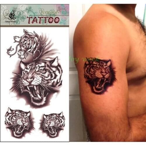 Waterproof Temporary Sticker Wittmann tiger tattoo for men women tatto flash tatoo fake tattoos Body painting