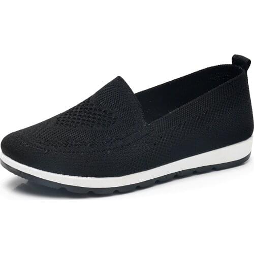 Women Casual Shoes Light Sneakers Breathable Mesh Summer knitted Shoes Outdoor Shoes Plus Size Tennis Ladies casual shoes