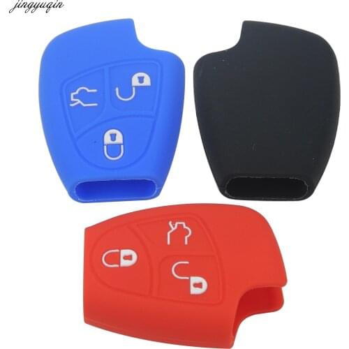 Jingyuqin 10ps/lot 3 Button Smart Car Key Case Cover For Mercedes Benz AMG B C E S ML SLK CLK Class