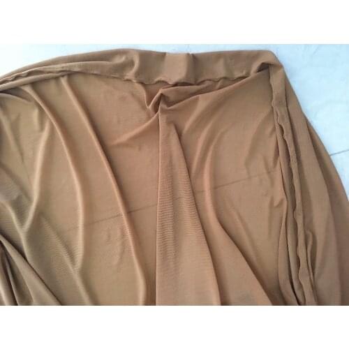 Tan nude skin color 4WAYS stretch tissue mesh soft nylon spandex finer fabric high quality 160cm wide 2yards/lot for lingerie