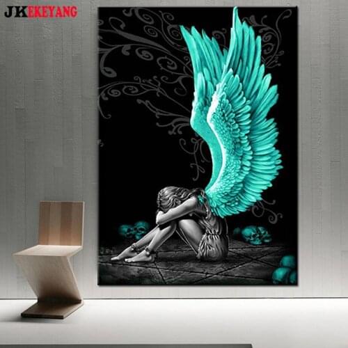 5D Diy diamond painting Angel blue wings Diamond Mosaic sale Rhinestone Embroidery cross stitch Y4265