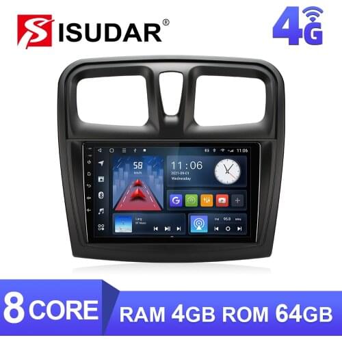 ISUDAR V57S Android Navigation Radio For Renault Logan 2 2012 - 2019 Sandero 2 2014 - 2019 Car Multimedia Video Player No 2 Din