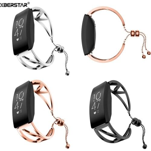 16mm Wristband Strap for fitbit Inspire HR / for fitbit Inspire Activity Tracker Smartwatch Stainless Steel Metal Bracelet Band