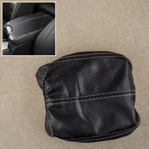 Car Artifical Leather Armrest Box Cover Center Console Lid Case Carbon Fiber Style Fit For Honda Accord 2012 2011 2010 2009 2008