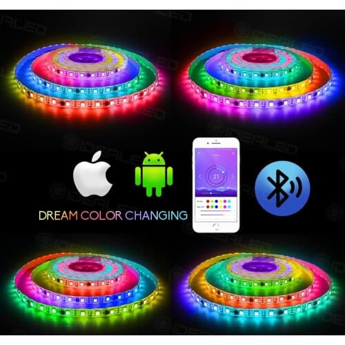 Color chuanging led strip light bluetooth led Controlled addressable Waterproof LED Flexible Lights Strip for Remote Control