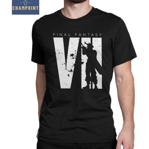 Final Fantasy VII Mens T Shirt Amazing Tees Short Sleeve Crewneck T-Shirts 100% Cotton Gift Idea Tops