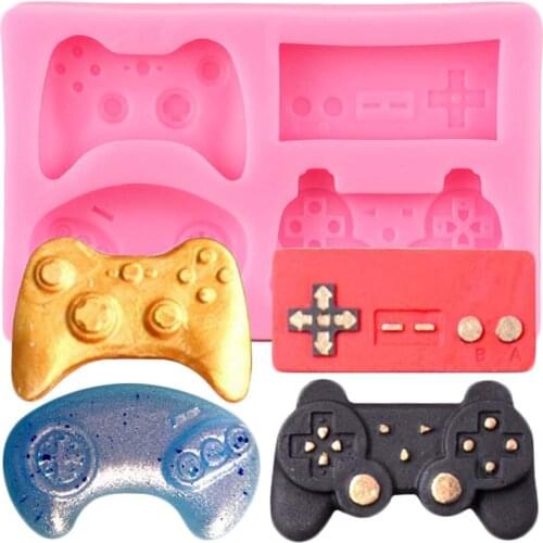 Gamepad Controller Silicone Mold DIY Party Chocolate Gumpaste Moulds Fondant Cake Decorating Tools Resin Clay Candy Molds