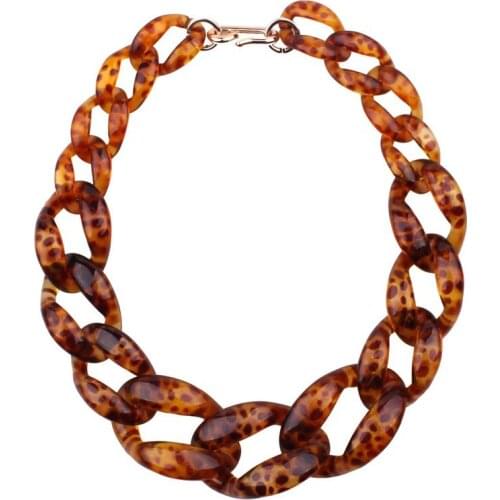 BOJIU Classic Jewelry chunky link chain women Leopard Chain Necklace NK1017