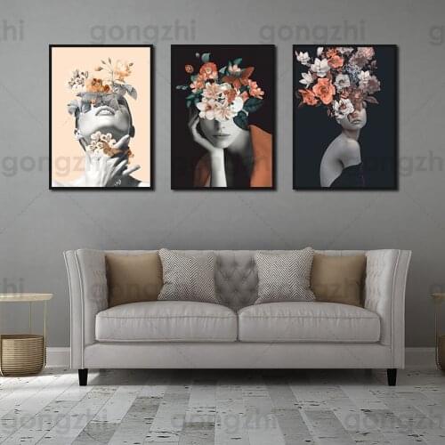 Colorful Flower Abstract Art Canvas Painting Living Room Bedroom Cafe Internet Nordic Style Wall Art Pictures