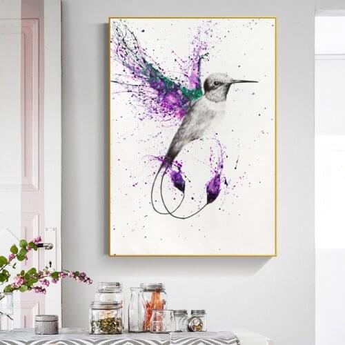 Flying Birds Color Animal Abstract Wings Canvas Painting Modern Posters And Prints Wall Art Pictures For Living Room Home Decor
