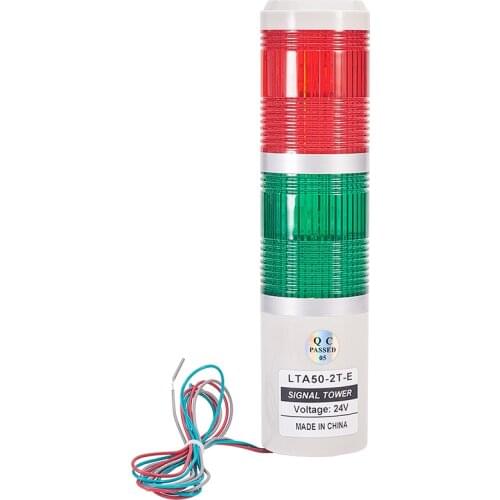 TB50-2T-E 24V 3W Red Green Multi Layer Warning Light Safety Stack Always Bright Industrial Tower Conjoined Basic Signal Lights