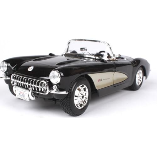 Simulation 1:18 1957 Chevrolet Corvette Metal Alloy Model Car,Collection&Gift Hood Classic Car Model Decoration,Free Shipping