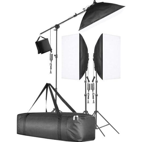 LED Video Soft Light kit set with softbox light stand for Studio Photography continuous lighting kit