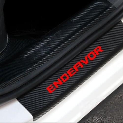 Car Door Sill Car Threshold Pedal Sticker for Mitsubishi Endeavor Decoration Carbon Fibre Vinyl Sticker Car Accessories