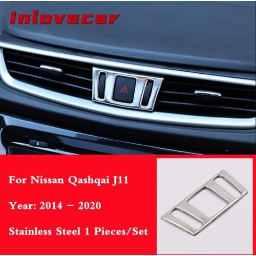 Stop light switch trim frame Center Console Air Vent Outlet Cover Sticker For Nissan X-Trail T32 2013+ Qashqai J11 2014+ Murano