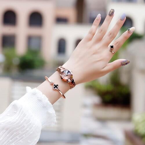 The new ms tungsten steel watch luminous watches female lovers watches waterproof female students