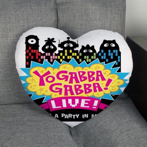 Custom Yo Gabba Gabba Heart Pillow Cover Custom Zipper Pillowcase Cover Wedding Home Office Decorative 1pcs custom
