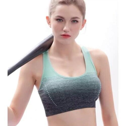 Women Breathable Bra Absorb Sweat Shockproof Padded Casual Bra Athletic Gym Running Fitness Tops For Female